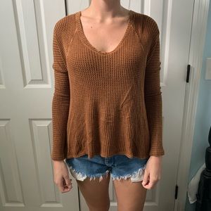 Burnt orange long sleeve top